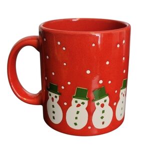 Waechtersbach Christmas Coffee Mug with Snowman Red White Green Made in‎ Germany